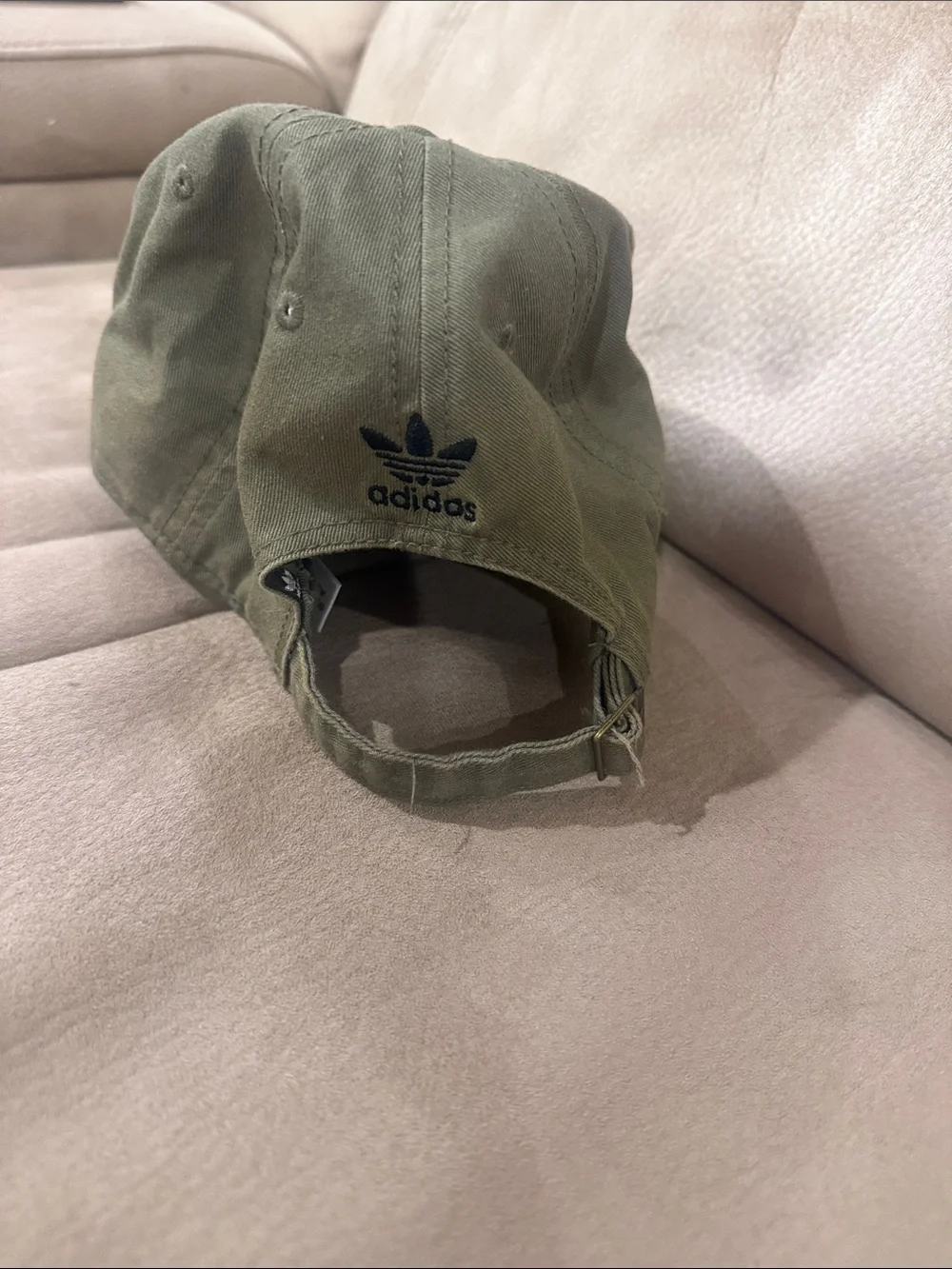 adidas Trefoil Olive Hat with Black Logo